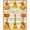 Mustard Yellow Orange, Pattern 15, variant on ODIKA Guitar Music Notes Vintage Rock Distressed Grunge Hip Border Stain Resistant Low Profile for Dorm Room, Small Living Apartment