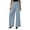 Light Blue, variant on Plebaso Women's Striped Pants Wide Leg Casual Pants with Pockets Elastic Waist Womens Loose Trousers