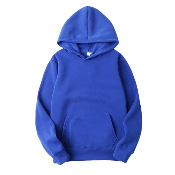 YEAHDOR Mens Long Sleeve Drawstring Hoodies Casual Pullover Hooded Sweatshirt Tops Blue S