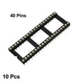 thumbnail image 3 of Unique Bargains 10 Pcs Rangée 15.2mm Pas 2 Rangées 40 Broches Rondes Soudure Puce IC Adaptateur, 3 of 5