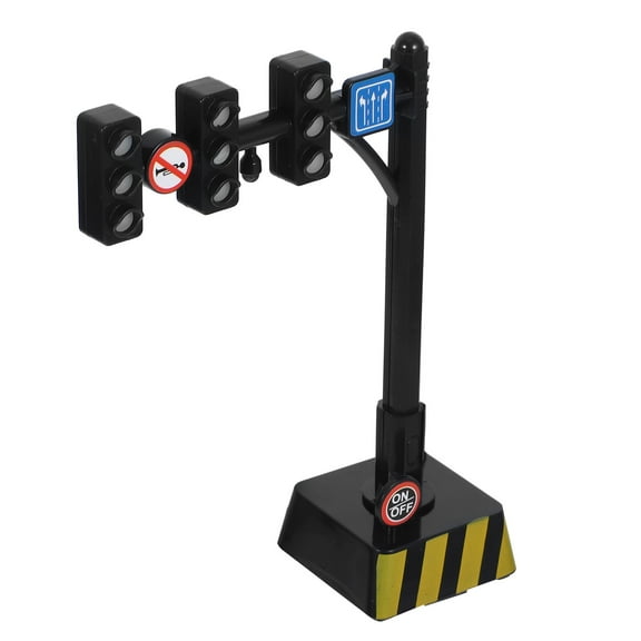 KALLORY Black Traffic Light Model for Realistic Traffic Signal Display and Educational Decorative Use