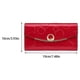thumbnail image 2 of Cartera de cuero Minnieouse para mujer con botón a presión tarjetero Rectangular Rojo Tipo 1, 2 of 6