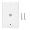 thumbnail image 1 of CA Panel,1 Port CAT6 White CA Wall Panel Wall Plate Effortless Installation, 1 of 13