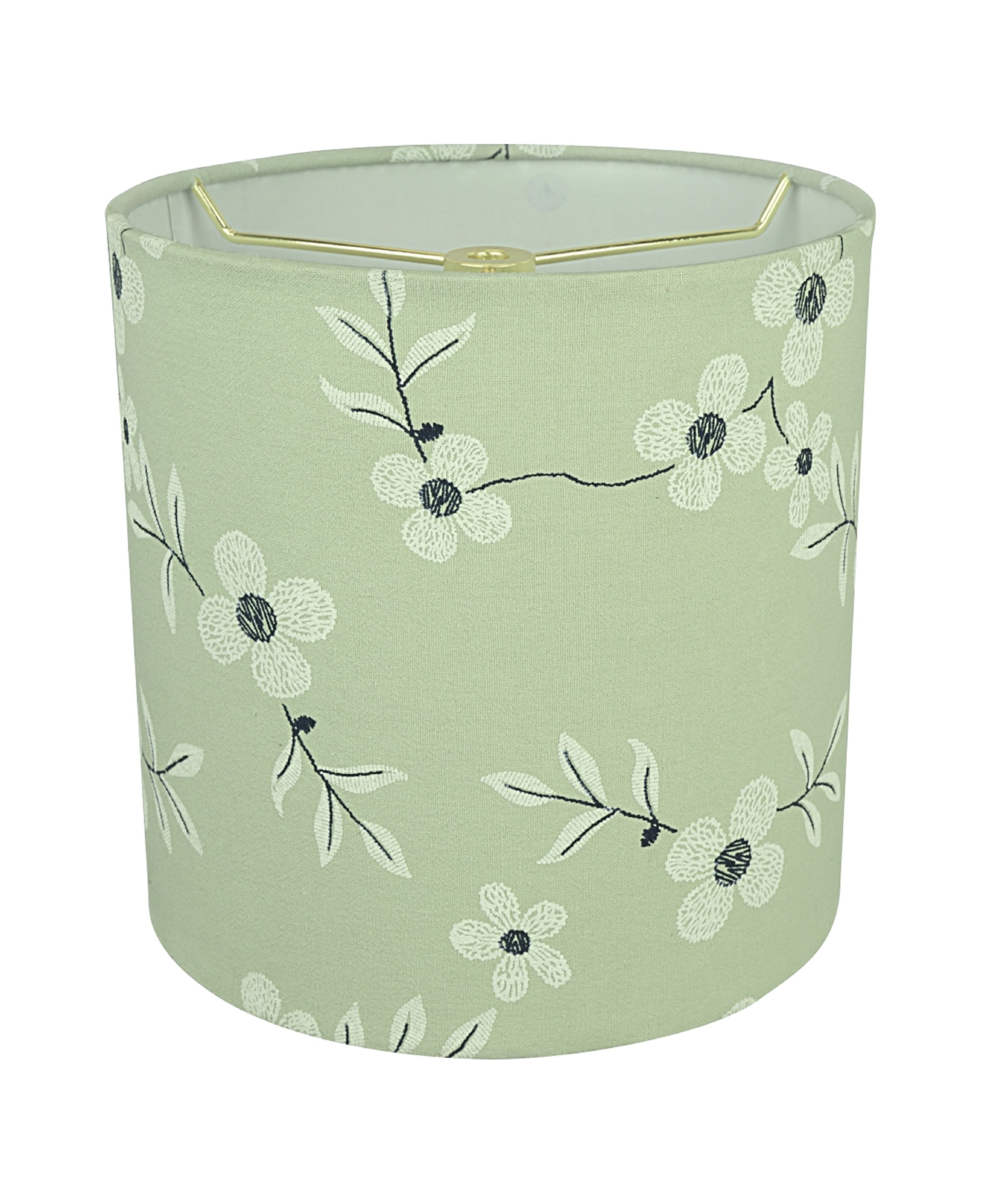 Aspen Creative 31235 Transitional Drum (Cylinder) Shape Spider Construction Lamp Shade in Light Green, 8" wide (8" x 8" x 8")