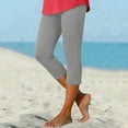 thumbnail image 4 of XUANTAOO Women Capri Leggings 2026 Trendy Zipper Knee Length Crop Trousers Summer Cropped Pants Trendy Lightweight Ladies Clothing Grey Capri For Women, 4 of 9