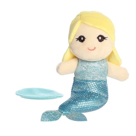 Aurora - Mini Shoulderkins - 4 Aquamarine Mermaid - Adorable Stuffed Animal