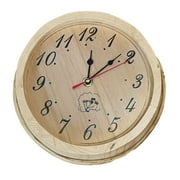 ALEKO KDS04 Sauna Spa Analog Clock Finnish Pine Wood 9.5 inch Diameter