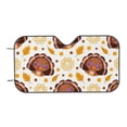 thumbnail image 4 of Uemuo Fall Turkey Pattern Accordion Car Windshield Sun Shade, Foldable Reflective Sun Visor for Car, Reflector Windshield Sunshade-Small, 4 of 7