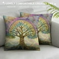 thumbnail image 3 of Autua Rainbow Detailed Painting Metaphysical Graphic Decorative Cushion Throw Pillow Cover for Home Aesthetic Decor 1PC 18x18in, 3 of 5