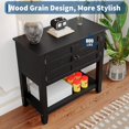 thumbnail image 5 of 20-29 Gallon Aquarium Stand, Heavy Duty Fish Tank Stand Cabinet Up to 660 LBS, Dual Tier Reptile Turtle Tank Stand with Charging Station and Anti-Tip Device, Black, 5 of 9