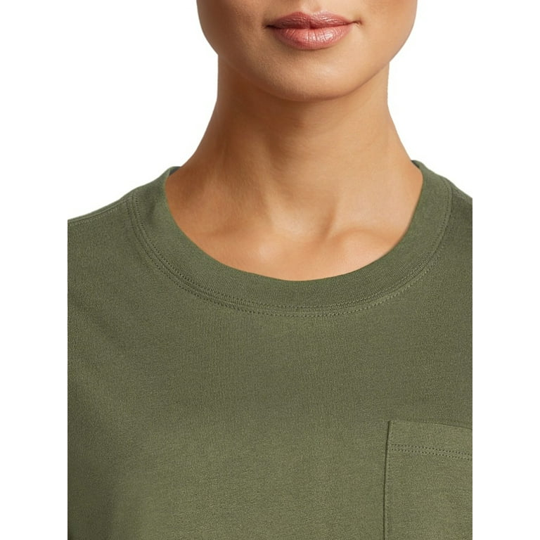 Time and Tru Women's T-Shirt Dress with Pocket - Walmart.com