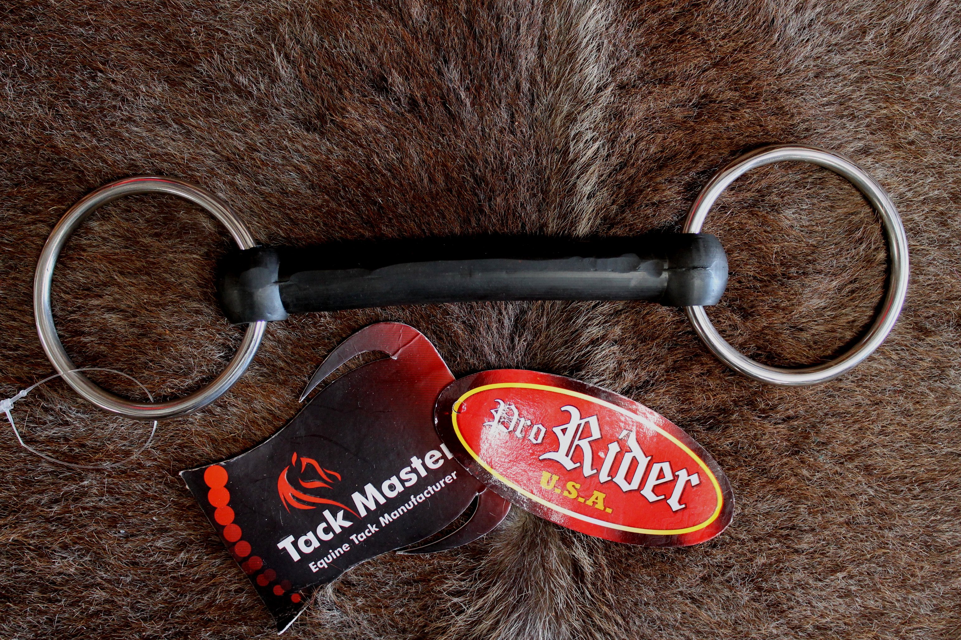 SS 21/2" Ring 5" Flexible Rubber Mullen Mouth Horse Bit Bridle Tack