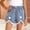 Blue, variant on FRSASU Girl's Denim Skirt Elastic High Waist Summer Casual Cotton A Line Mini Jean Skirts with Pockets Blue-C