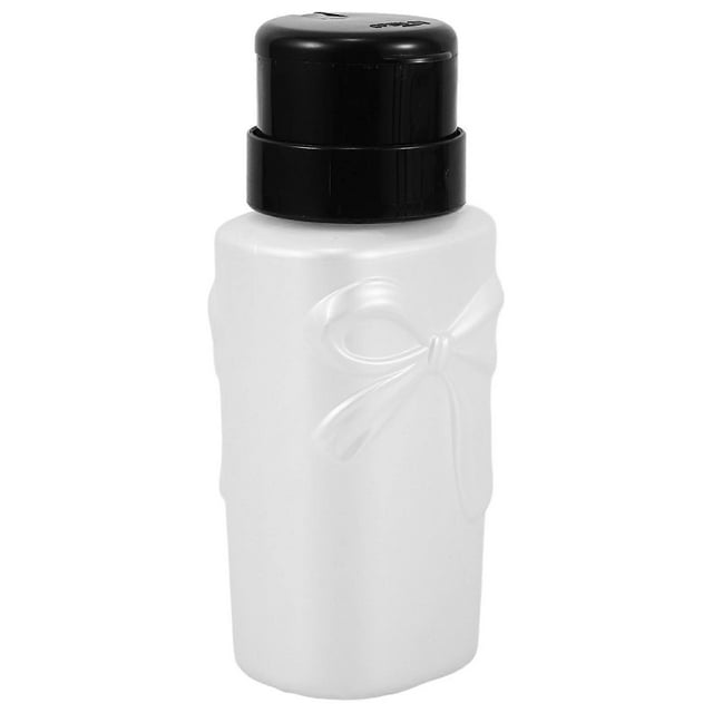 Nail Polish Remover Pump Bottle for Manicure Liquid Dispenser White Plastic