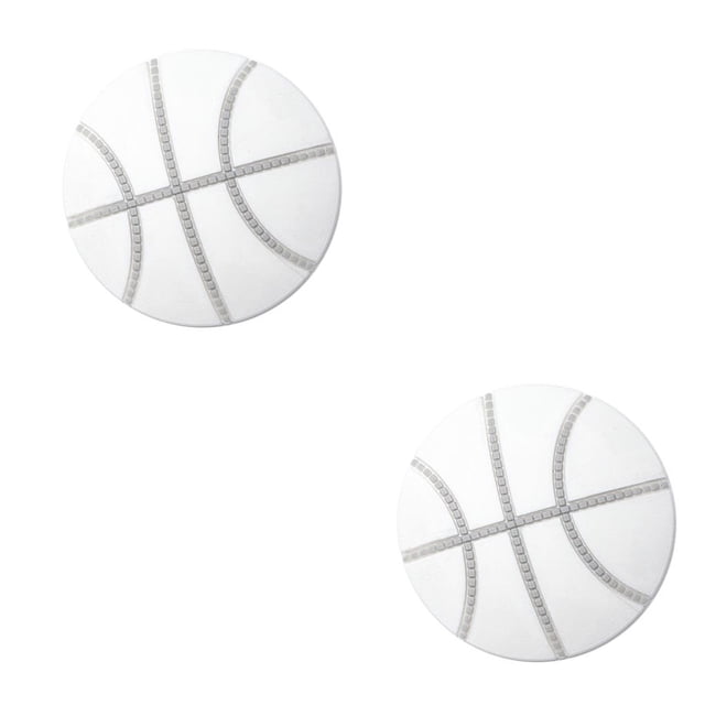 Transemion 4pcs Mute Door Rear Wall Crash Waterproof Anti-Collision Crash Waterproof Anti-Collision Adhesive Pad Basketball Style 5cm white 2Set