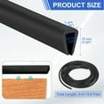 thumbnail image 2 of 1/8" Rubber U Channel Edge Trim, Door Seal Strip U Shape Weather Stripping (Black, 10-Feet), 2 of 6
