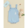 thumbnail image 2 of Bagilaanoe Newborn Baby Girl Boy Easter Rompers Print Sleeveless Bodysuits 3M 6M 9M 12M 18M Infant Spring One Piece Jumpsuit, 2 of 9