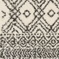 thumbnail image 6 of Surya Beni shag BSH-2310 31 x 87" Runner Fabric Rug in Black and Cream, 6 of 7