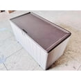 thumbnail image 3 of 120 Gallon Resin Deck Box, Double Layer Waterproof & Outdoor Indoor Lockable Storage Box for Patio Furniture Cushions Garden Tools (Brown), 3 of 4