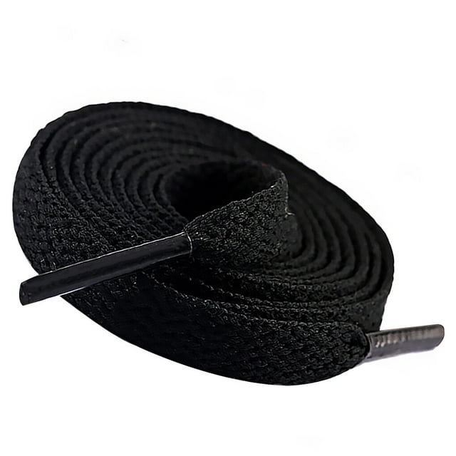 Shoelaces Thicken Athletic String for Running Shoes Accessories Soft Shoestrings Fabric Polyester Replacement Cord Solid Color Black 0.5m