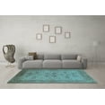 thumbnail image 3 of Ahgly Company Indoor Square Oriental Light Blue Traditional Area Rugs, 3' Square, 3 of 4