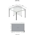 thumbnail image 4 of Sojag Grey Curtains for Meridien Gazebo, 10 ft. x 10 ft., Spun, 4 of 8