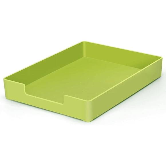 Bandeja tamaño carta, organizador de escritorio, bandeja de plástico A4 para papel, apilable, organizador de papel, soporte de plástico para documentos, organizador de archivos para oficina, escuela