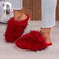 thumbnail image 3 of Lolmot Cozy Faux Fur Womens Slippers Fashion Closed Toe Slip On Fluffy Sandals Warm Plush Slide Shoes Indoor Outdoor, 3 of 9