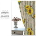 thumbnail image 3 of Retro Sunflower Kitchen Window Curtains,Vintage Rustic Farmhouse Spring Summer Nature Floral Butterfly Print Blackout Window Drapes for Bedroom Living Room Bathroom Cafe 84x84in, 3 of 6