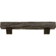thumbnail image 2 of Ekena Millwork 6"H x 10"D x 48"W Riverwood Faux Wood Fireplace Mantel Kit with Ashford Corbels, Natural Honey Dew, 2 of 10