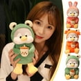 thumbnail image 2 of C 30Cm Milk Tea Crab Plush Stuffed Animal Toy Cute Soft Doll For Kids Girls Gift, 2 of 5