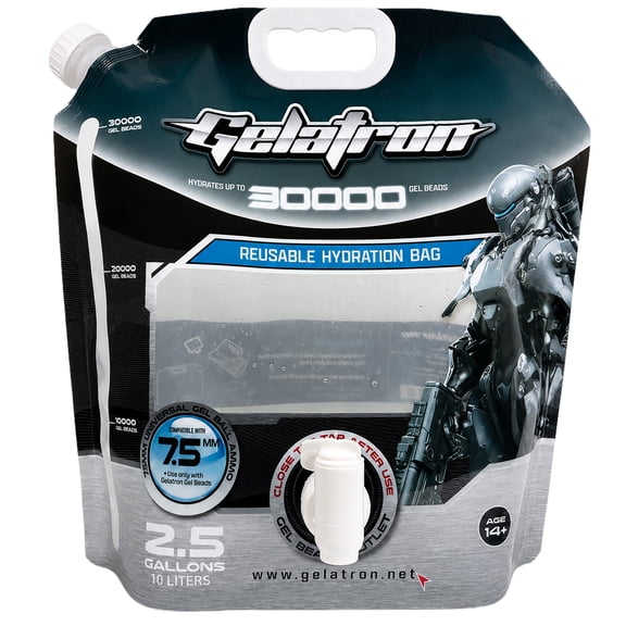 Gelatron 2.5 Gallon Reusable Hydration Bag for 30,000 Gel Beads