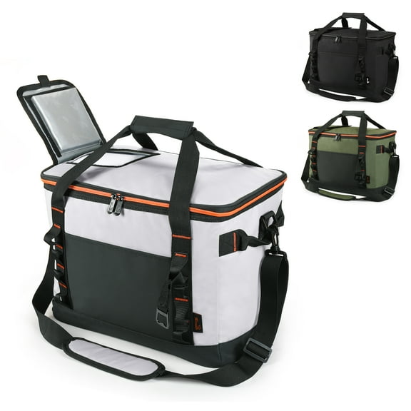 Tirrinia Leakproof Insulated Ice Cooler Bag,Portable Collapsible Lunch Box,Lunch Tote Bag for Beach, Work, Trip,Camping,48 Cans Large Capacity,Back To School Supplies Back To College