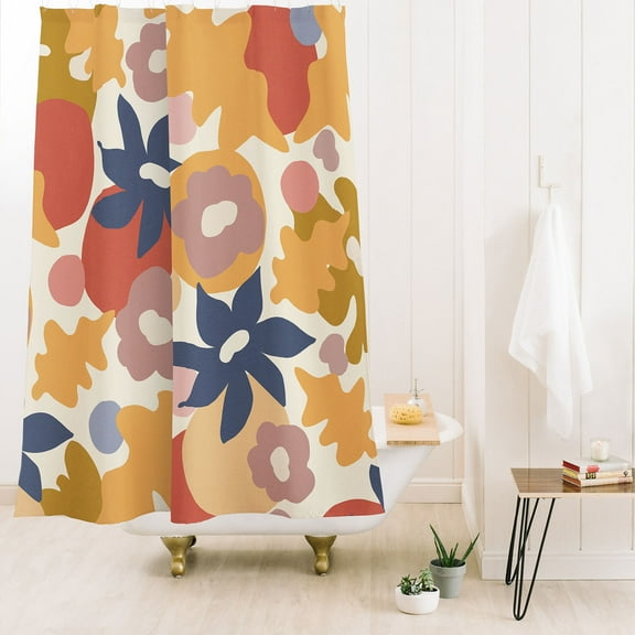 Society6 Viviana Gonzalez Flowers In Summer Shower Curtain 71" x 74"