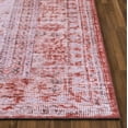 thumbnail image 3 of Well Woven Nile Gila Vintage Bohemian Medallion Botanical Border Red 2'5" x 9'10" Runner Machine Washable Flat-Weave Area Rug, 3 of 8
