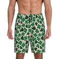 thumbnail image 1 of Balery Happy St. Patrick's Day Pantalones cortos de pijama de punto de algodón para hombre con cinturilla y bolsillos-X-Large, 1 of 6
