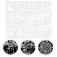 thumbnail image 2 of Miangastore Thanksgiving Drawing Stencils Plastic Reusable 20Pcs 8X8in, 2 of 8