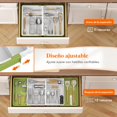thumbnail image 3 of Grandes Organizador Cuberteros para Cajon, Extensible al 36 Pulgadas de Ancho, Bandeja Vajilla de Cocina, Tabletas Separador de Plástico para Cuchillo/Cuchara/Tenedor, Verde y Blanco, 3 of 8