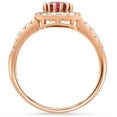 thumbnail image 3 of Pompeii 1 1/2Ct Oval Ruby Halo Diamond Ring 14k Gold Lab Grown (G/H,VS1-VS2), 3 of 5