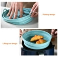 thumbnail image 3 of YAOMOBB High And Low-temperature Resistant Bakeware Foldable Silicone Baking Pan Heat Resistant Handles and Space Saving Design Round Frying Pot Pad for Kitchen Use, 3 of 7