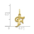 thumbnail image 3 of Diamond2Deal 10K Yellow Gold Solid Small Letter F Initial Charm Pendant for Women, 3 of 5