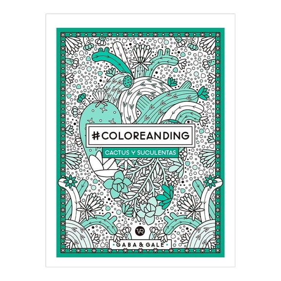 #coloreanding cactus y suculentas VR Editoras Libro Tapa Blanda