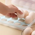 thumbnail image 4 of Hot sale!Edikesy Egg Cartons,Egg Holder,Large Capacity Egg Holder for Refrigerator Egg Fresh Storage Box for Fridge Egg Storage Container Organizer Cl,Egg Tray For Refrigerator,Kitchen Storage,Pink, 4 of 9