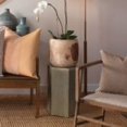 thumbnail image 2 of Jamie Young Co Porto Large Transitional Ceramic Side Table in Pistachio Brass, 2 of 4