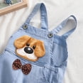 thumbnail image 5 of Kids Girls Denim Overalls Shorts, Adjustable Straps & Side Pockets, Kids Girl Light Blue Overall Shorts 0-4 Years,Size 0-1T, 5 of 5