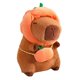 thumbnail image 3 of Lindo animal de peluche de carpincho para decoración del hogar, juguete de peluche de carpincho suave y realista calabaza 28cm, 3 of 9