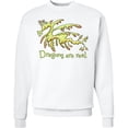 thumbnail image 2 of Inktastic Dragons Are Real Cute Leafy Sea Dragon Adult Sweatshirt, 2 of 4
