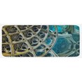 thumbnail image 1 of Fractal Kitchen Mat, Vintage Motifs Inspired Floral Design Dimension Futuristic Print, Plush Decorative Kitchen Mat with Non Slip Backing, 47" X 19", Multicolor, by Ambesonne, 1 of 1