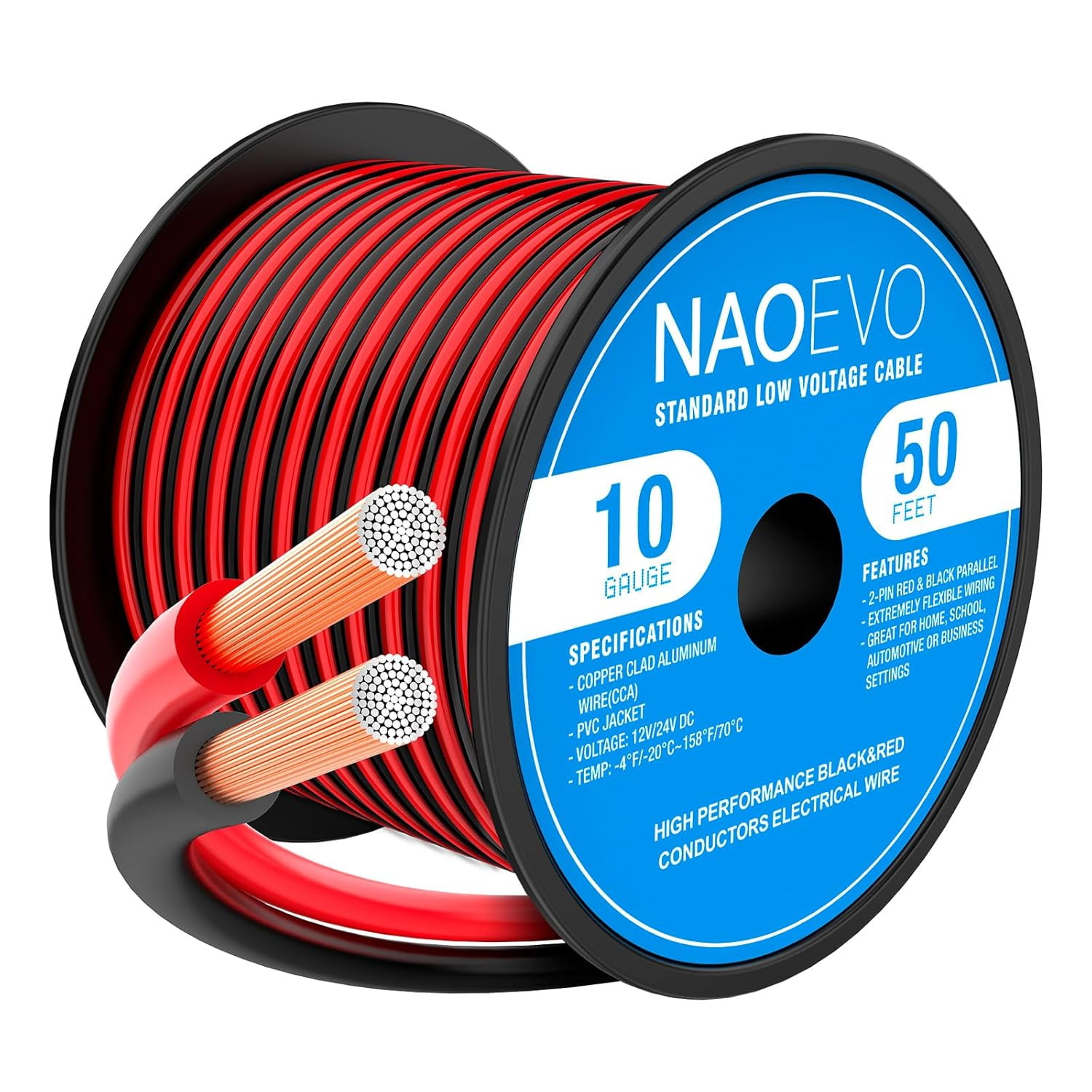 2 AWG SGX RED AUTOMOTIVE WIRE - HIGH TEMP - MADE IN USA - 25 FEET - Foto 7