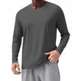 thumbnail image 1 of Dry Fit Long Sleeve Shirt for Men, Solid Color, Lightw8, Breathable, Pullover Top, Polyester Spandex, 1 Pc, 1 of 7